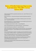 Basics of Flexible Endoscope Reprocessing Exam Questions With 100&percnt; Correct Answers 2024