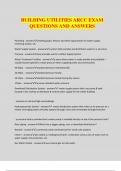 BUILDING UTILITIES ARCC EXAM QUESTIONS AND ANSWERS