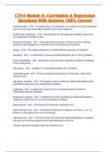 C784 Module 6 Correlation and Regression Questions With Answers 100&percnt; Correct 