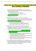 PEDIATRIC OB HESI EXIT EXAM QUESTIONS AND 100&percnt; CORRECT ANSWERS