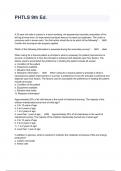 PHTLS 9th Ed&period; Question And Answers