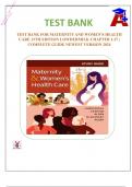 Test Bank For Maternity and Women's Health Care 13th Edition Lowdermilk Chapter 1-37 &vert; Complete Guide Newest Version 2024