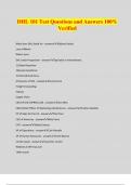 DHL 101 Test Questions and Answers 100% Verified