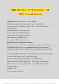 DHL Interview ATPL Questions with 100&percnt; Correct Answers