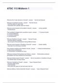 ATSC 113 Midterm 1 Questions and Answers 100&percnt; Solved