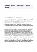 Shadow Health - Tina Jones&comma; Health History UPDATED&excl;&excl;&excl;