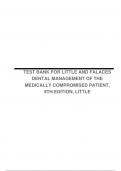 TEST BANK FOR LITTLE AND FALACES DENTAL MANAGEMENT OF THE MEDICALLY COMPROMISED PATIENT, 9TH EDITION, LITTLE