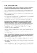 CFCM Study Guide