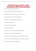 Hospital Corpsman Basic  2024 Examination With Correct Answers
