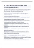 FL Laws And Rule Exam With 100&percnt; Correct Answers 2023