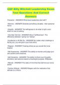 CAP Billy Mitchell Leadership Exam Test Questions And Correct  Answers