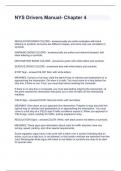 NYS Drivers Manual- Chapter 4 Questions and Answers 2024