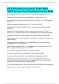 PA Emissions Inspection Exam With 100&percnt; Correct And Verified Answers 2024