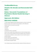 TestBankWorld.org Chapter 25: Suicide and Nonsuicidal SelfInjury Halter: Varcarolis' Foundations of  Psychiatric Mental Health Nursing: A  Clinical Approach, 8th Edition MULTIPLE CHOICE