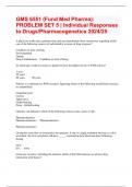 GMS 6551 (Fund Med Pharma): PROBLEM SET 5 | Individual Responses to Drugs/Pharmacogenetics 2024/25