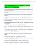 Auto Mechanics Final Exam Review Solved 100&percnt; Correct