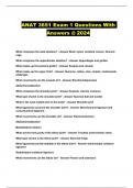 ANAT 3651 Exam 1 Questions With Answers @ 2024
