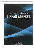Solution Manual for Concise Introduction to Linear Algebra, 1st Edition By Qingwen Hu