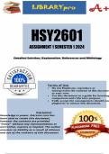 HSY2601 Assignment 1 (COMPLETE ANSWERS) Semester 1 2024