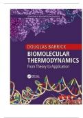 Solution Manual for Biomolecular Thermodynamics From Theory to Application 1st Edition By Douglas Barrick (CRC Press)
