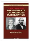 Solution Manual for The Elements of Advanced Mathematics, 4th Edition By Steven G Krantz