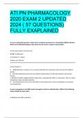 ATI PN PHARMACOLOGY 2020 EXAM 2 UPDATED 2024 ( 25 QUESTIONS) FULLY EXAPLAINED