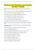 MA Permit Test Questions And Complete Solutions &vert; Verified