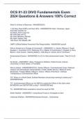 OCS 01-23 DIVO Fundamentals Exam 2024 Questions & Answers 100% Correct