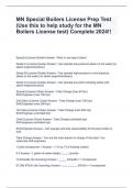 MN Special Boilers License Prep Test (Use this to help study for the MN Boilers License test) Complete 2024!!