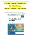 TEST BANK For Medical-Surgical Nursing 8th Edition by Mary Ann Linton, Adrianne Dill, Verified Chapters 1 - 63, Complete Newest Version