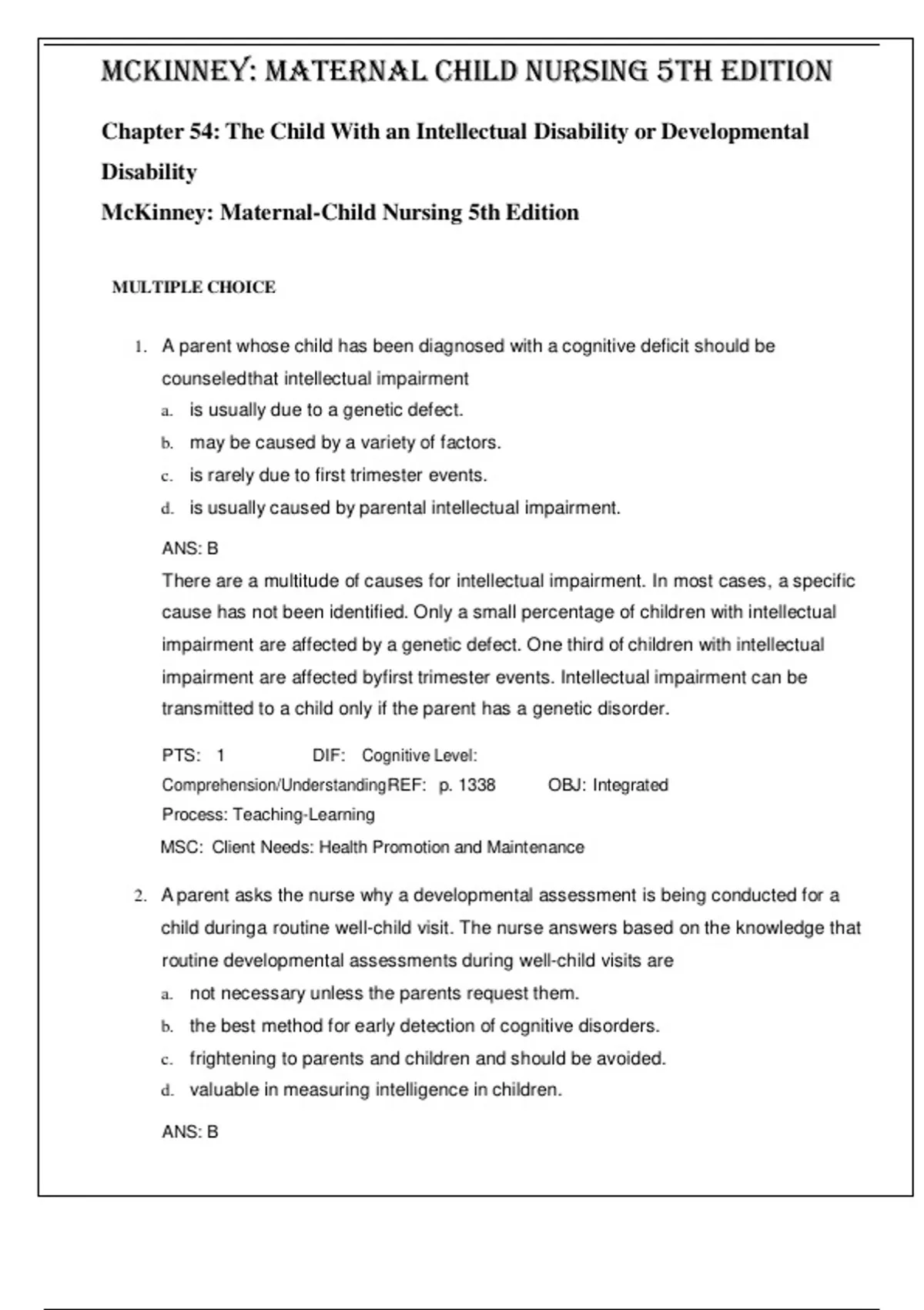Maternal Child Nursing 5th Edition by McKinney ISBN 9780323401708