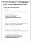 Maternal Child Nursing 5th Edition by McKinney- ISBN- 978-0323401708 TEST BANK Chapter 54&colon; The Child With an Intellectual Disability or Developmental Disability Verified 2024 Practice Questions and 100&percnt; Correct Answers with Explanations for Exam Preparati