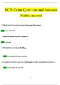 RCIS Exam Questions and Answers 2024 &sol; 2025 &vert; 100&percnt; Verified Answers