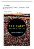 Test Bank for Sociology A Global Perspective 8th Edition by Ferrante&period; Latest edition 2024