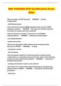 SAP S/4HANA DTS Certification Exam 2024 