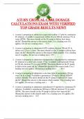 ATI RN CRITICAL CARE DOSAGE  CALCULATIONS EXAM WITH VERIFIED  TOP GRADE RESULTS NEW&excl;&excl; 