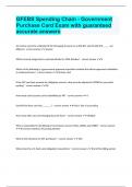 GFEBS Spending Chain - Government Purchase Card Exam with guaranteed accurate answers