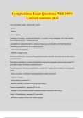 Lymphedema Exam Questions With 100&percnt; Correct Answers 2024