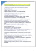 IAEM CEM&sol;AEM Practice Exam Questions and Answers 2023