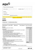 2023 AQA GCSE MUSIC 8271/W Component 1 Understanding Music Question Paper & Mark scheme (Merged) June 2023 [VERIFIED]