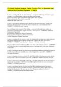 PN Adult Medical Surgical Online Practice 2024 A&comma; Questions and Answers for Excellence Updated A&plus; 100&percnt;