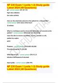 NP 235 Exam 1 (units 1-3) Study guide Latest 2024 (49 Questions)