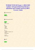 NUR265/ NUR 265 Exam 1: (2024/ 2025 Update) Advanced Med-Surg Review | Questions and Verified Answers| 100% Correct- Galen