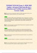 NUR265/ NUR 265 Exam 3: (2024/ 2025 Update) Advanced Med-Surg Review | Questions and Verified Answers| 100% Correct- Galen