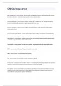 CMCA Insurance Question And Answers&period;