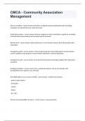 CMCA - Community Association Management Comprehensive Exam&period;