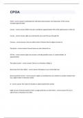 CPOA Exam With Complete Answer&period;