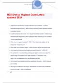 HESI Dental Hygiene Exam Latest updated 2024.
