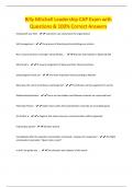 Billy Mitchell Leadership CAP Exam with Questions & 100&percnt; Correct Answers