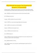 Billy Mitchell Aerospace Test Questions & Answers&vert; A Guaranteed